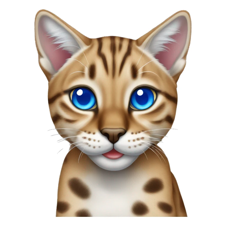 Lynx Bengal cat with Blue eyes standing sticker