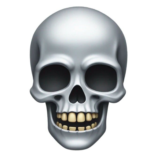 Skeleton mad out of chrome  sticker