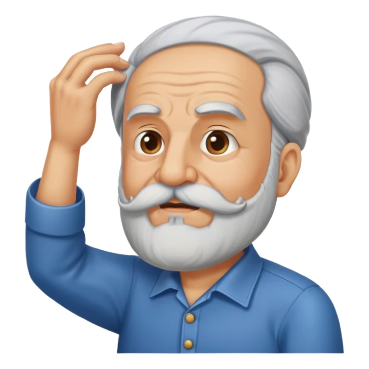 Persian old man hits on his head sticker