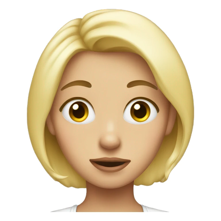 Blonde girl rolling eyes sticker