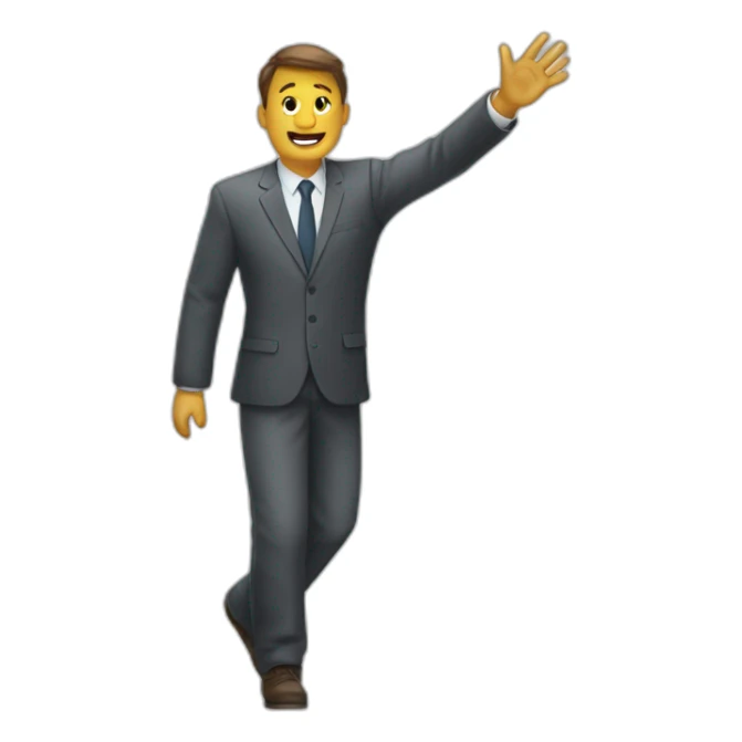 Un homme levant les mains en l’air sticker