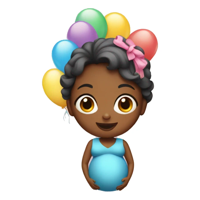 Pregnant birthday girl sticker