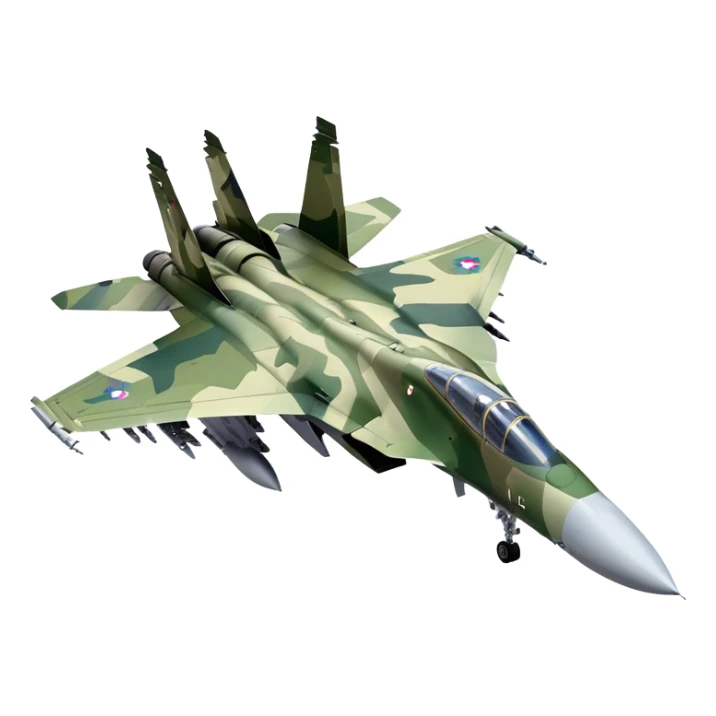 SU-35 Jet - Sukhoi (Model Year: 2020) (Iconic colour: Camouflage green) sticker