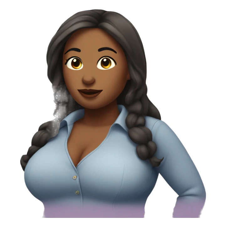 a curvy and thicc woman, not chubby sticker