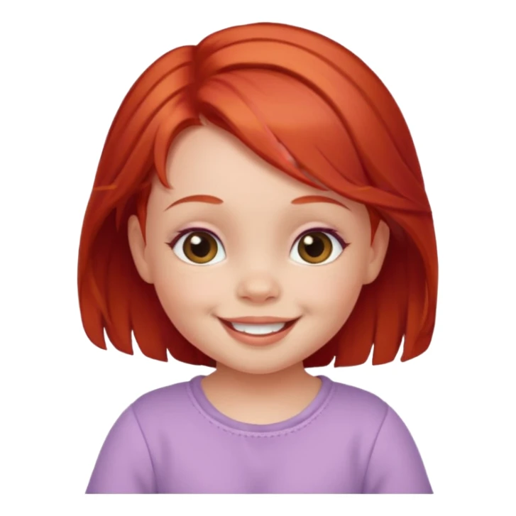 red hair baby girl sticker