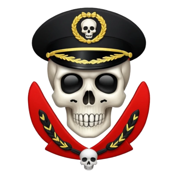 petty officer rank in black and red with a sull sticker