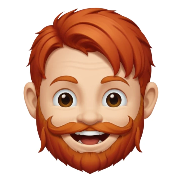 Ein zwerg mit roten Haaren der lacht sticker