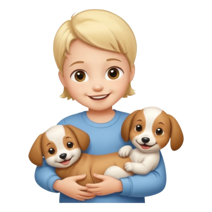 Baby with Dog. sticker