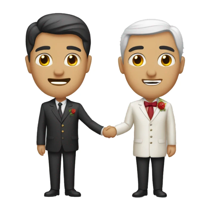 Novios besandose sticker