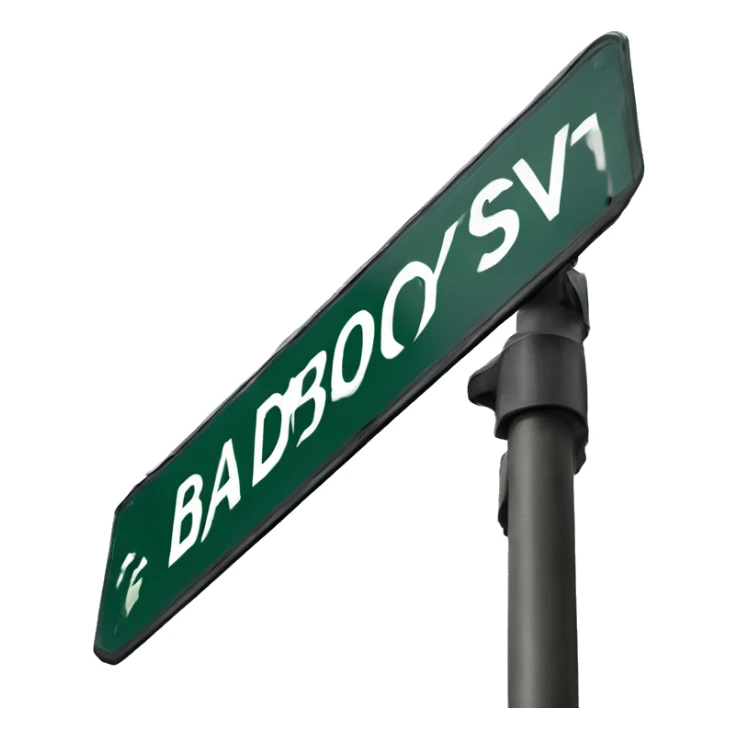 street sign that says badboyseven sticker