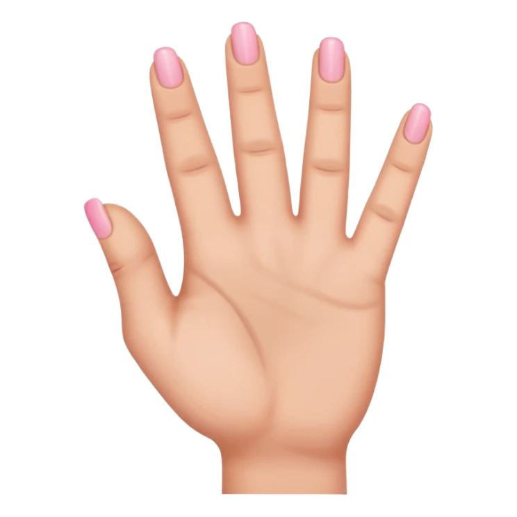 Hand with all fingers down accept the middle and ring finger sticker