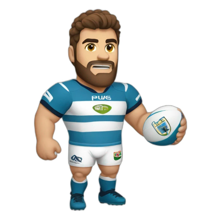 Pumas-argentinian-rugby-xv-with-ball at hands sticker