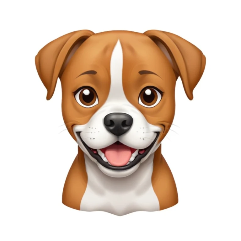 A very happy female boxer dog sticker