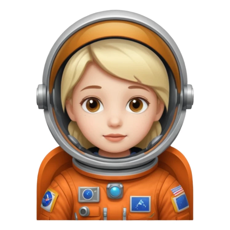 Girl kid in Astronaut Uniform
 sticker