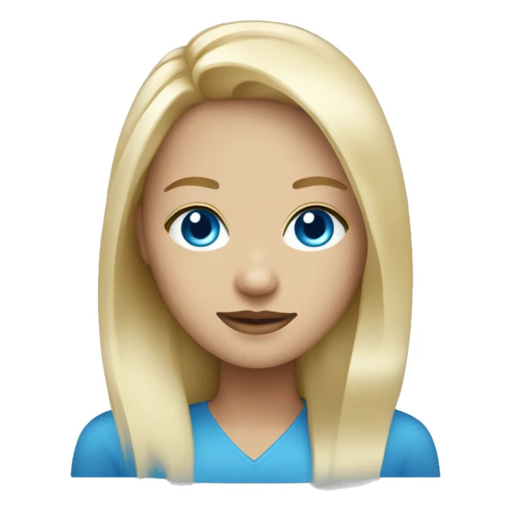 blond, light skin, blue eyes working as a community manager  sticker