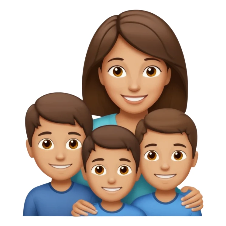 Exhausted Light brunette fit mom with 3 sons sticker
