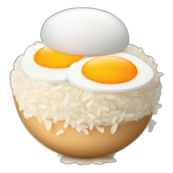 white rice with eggs and tomato sauce sticker