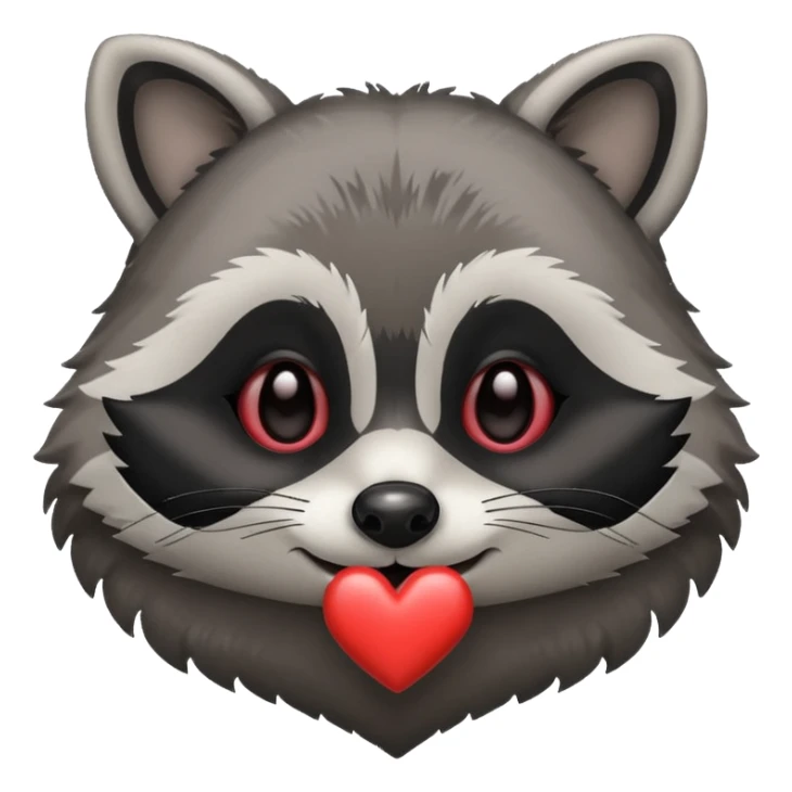 Raccoon emoji Love you sticker