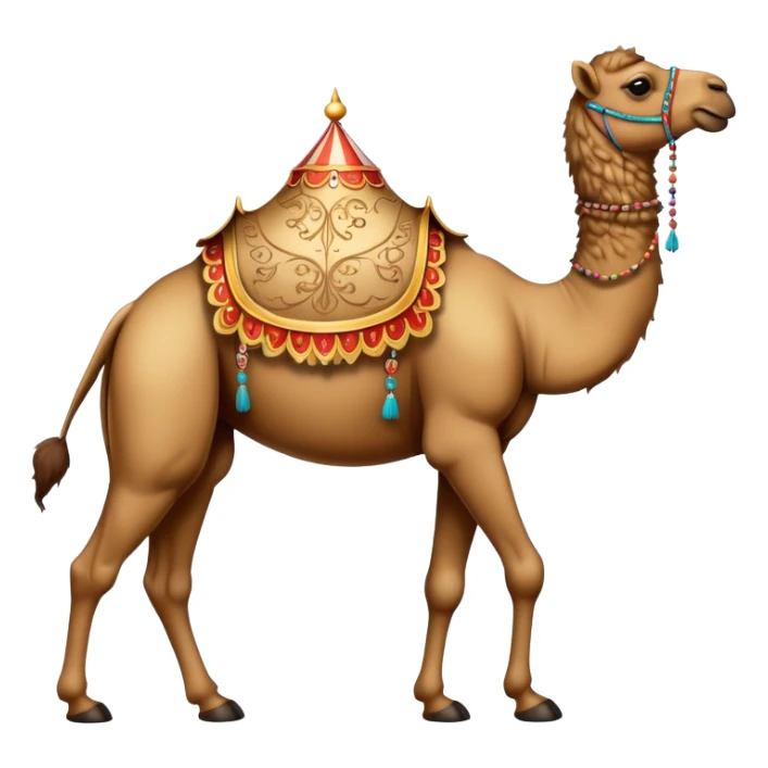 Vintage Arabian circus camel with filigree with four legs sticker