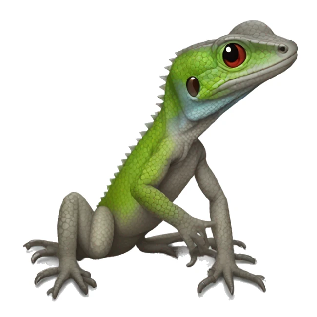 Puerto Rican Ground Lizard gray  sticker