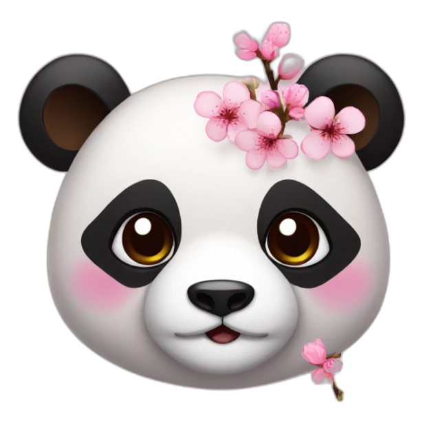 Cherry blossom panda sticker