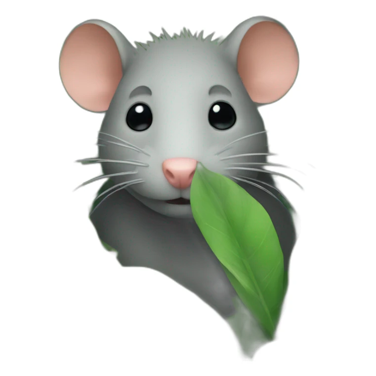 Rat hiding behind a bush sticker