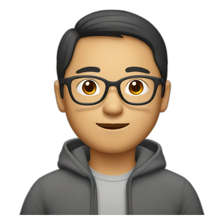 une asiatique brune à lunette sticker