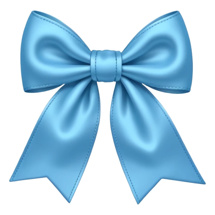 Baby blue bow sticker