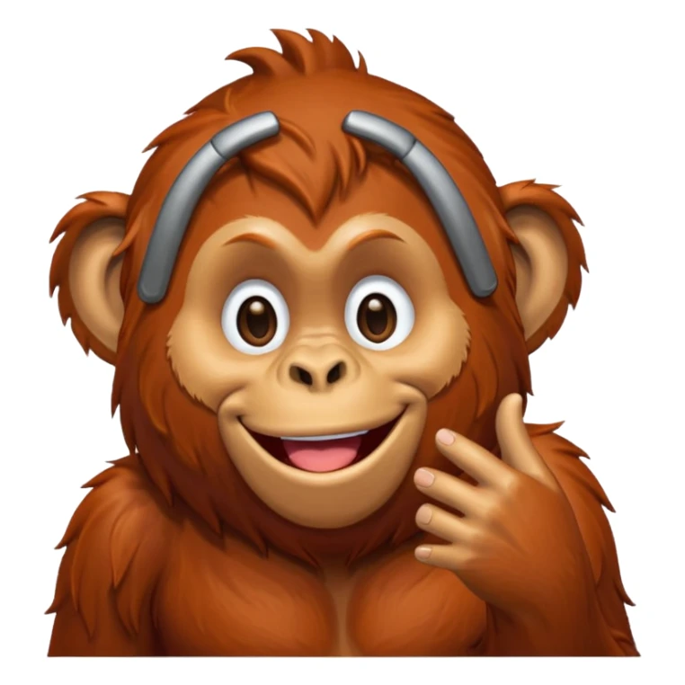 orangutang blowing kiss sticker