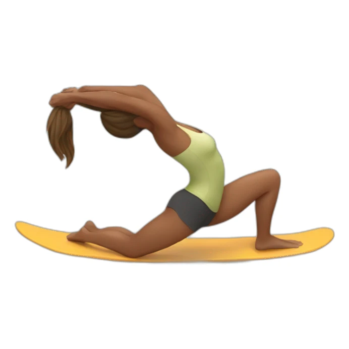 Yoga surfing woman sticker