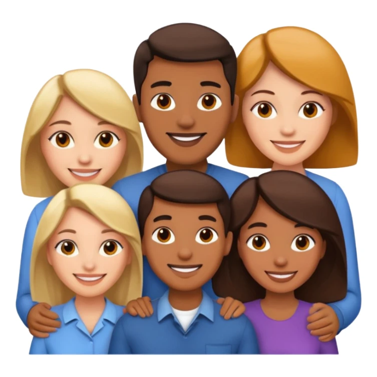 4 people, one man and three women sticker