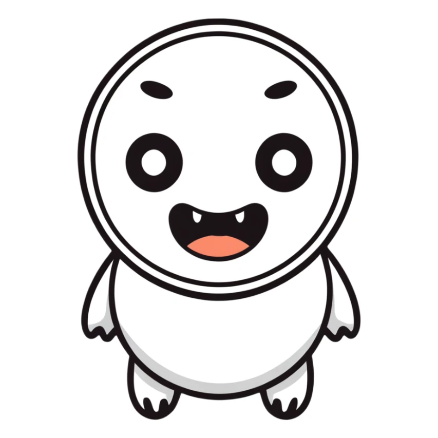 Surprised face with wide eyes and open mouth sticker