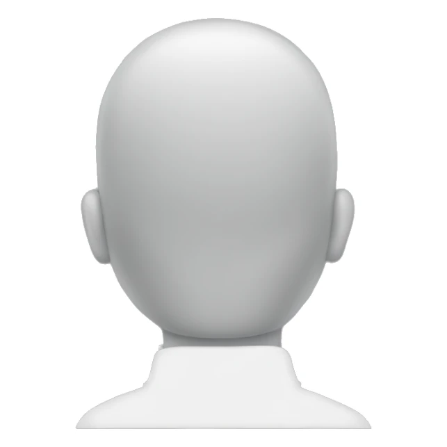 the back of a man's head sticker