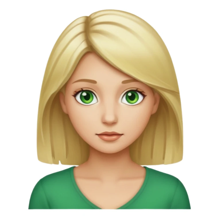 Thumbs down. Woman.  Blonde with high lights. Green eyes sticker