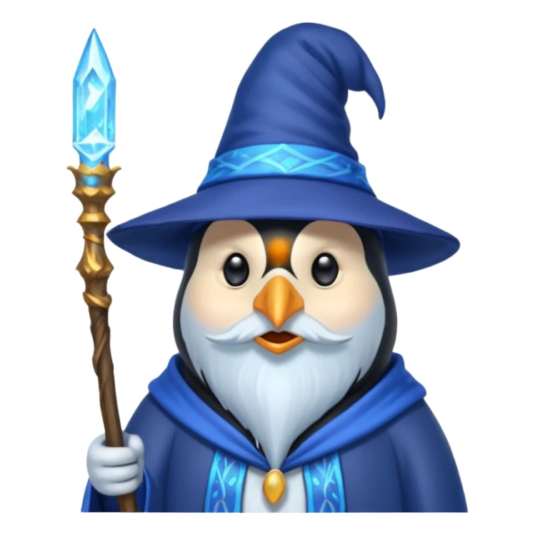 Penguin Wizard sticker