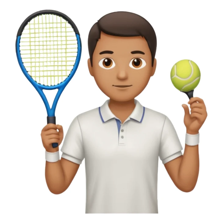 a man playing tenis with sport shirt sticker