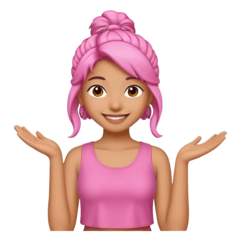 an ios genmoji for a cute indian bratz girl sticker