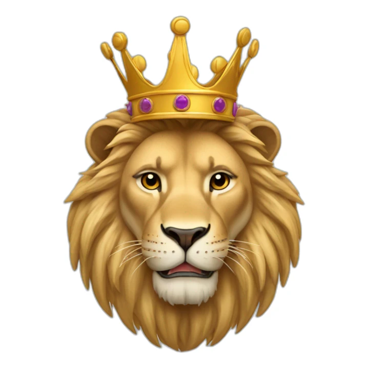 Lion énerver avec une couronne sticker
