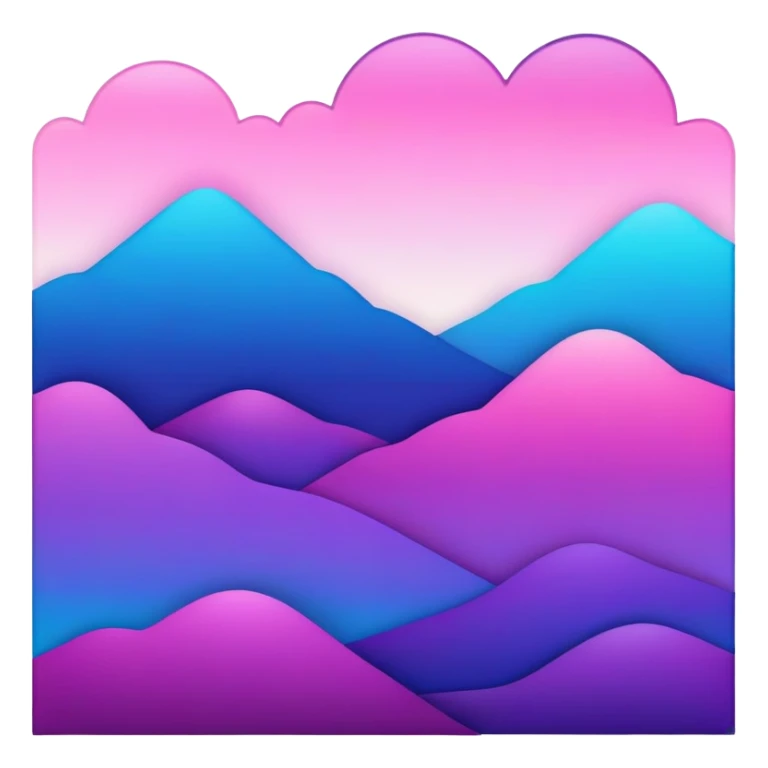 Royal Purple-Magenta-Violet-Indigo-Pink-Blue-Cyan-gradient Aesthetic Scenery Deco sticker