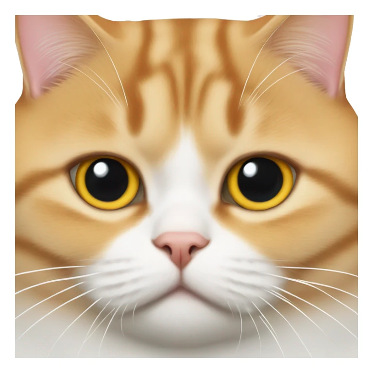 fat orange and white british shorthair cat sticker
