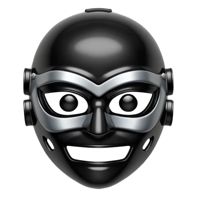 Masque noir de gardien de hockey sticker