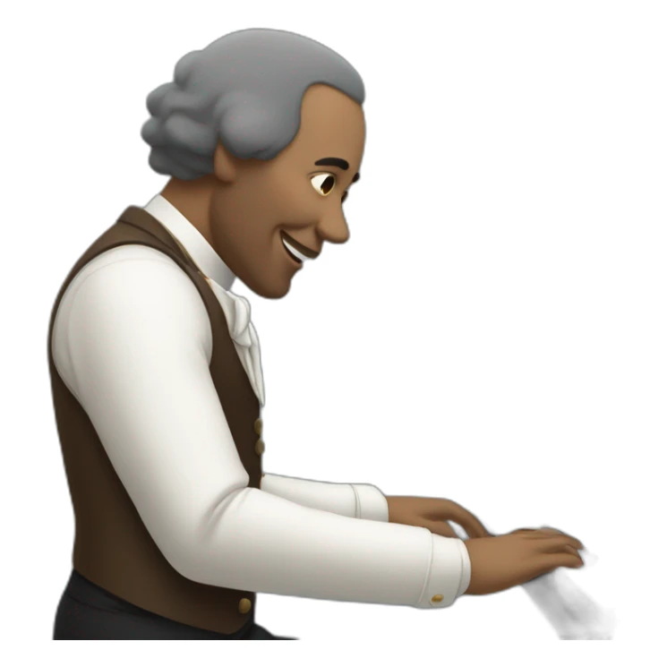 Monsieur fraize playing piano sticker