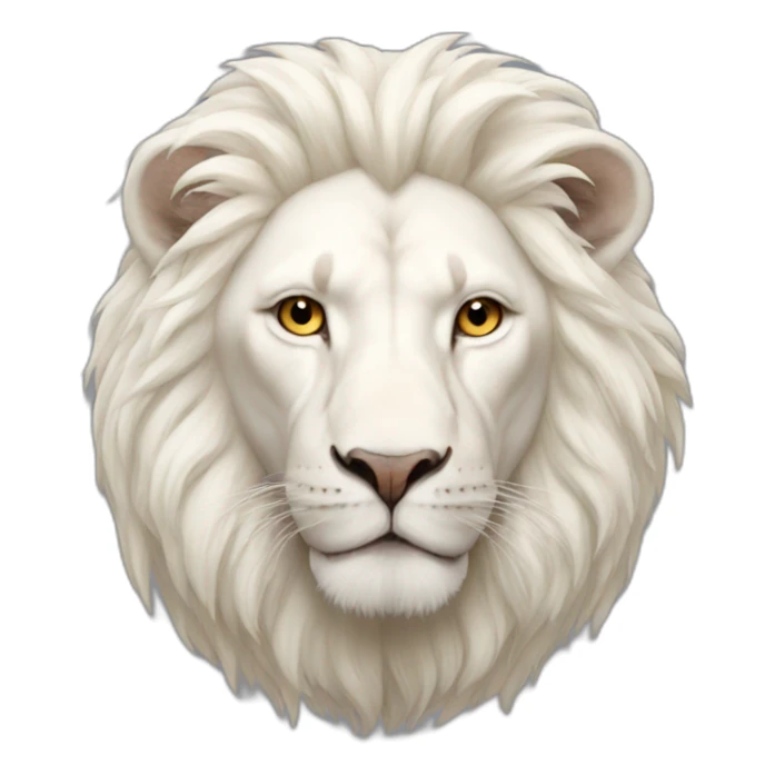 albino lion sticker
