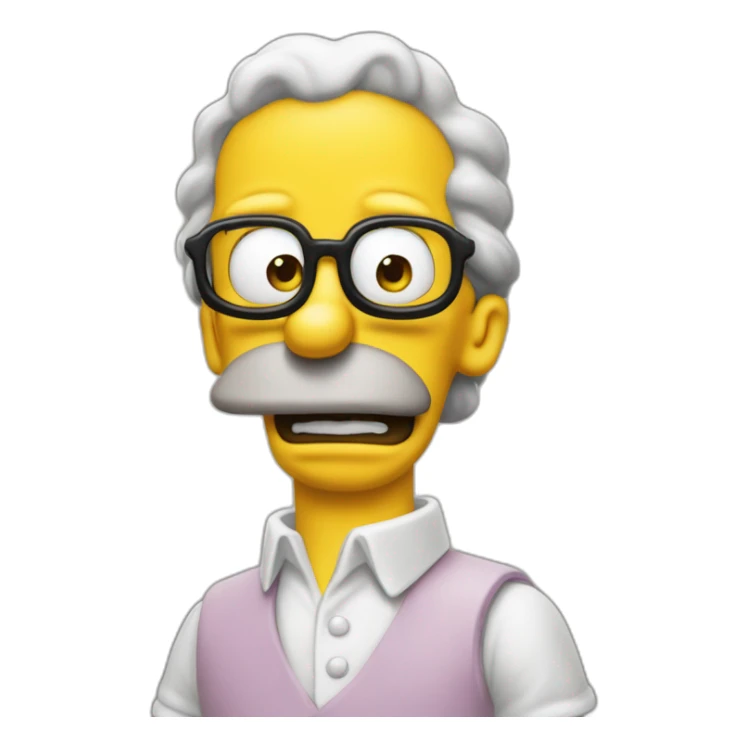 Homer simson avec deux donuts à la place des yeux sticker