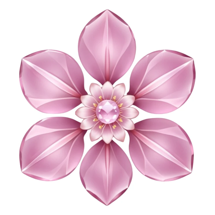 Magic mineral crystal with light pink flowers sticker