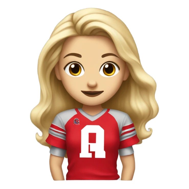 Blonde Girl Ohio state fan  sticker