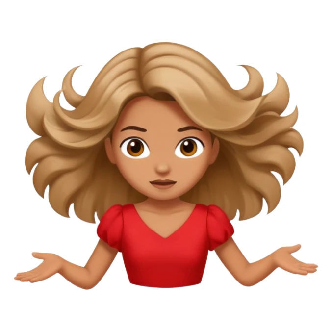 A sassy girl flipping her hair  sticker
