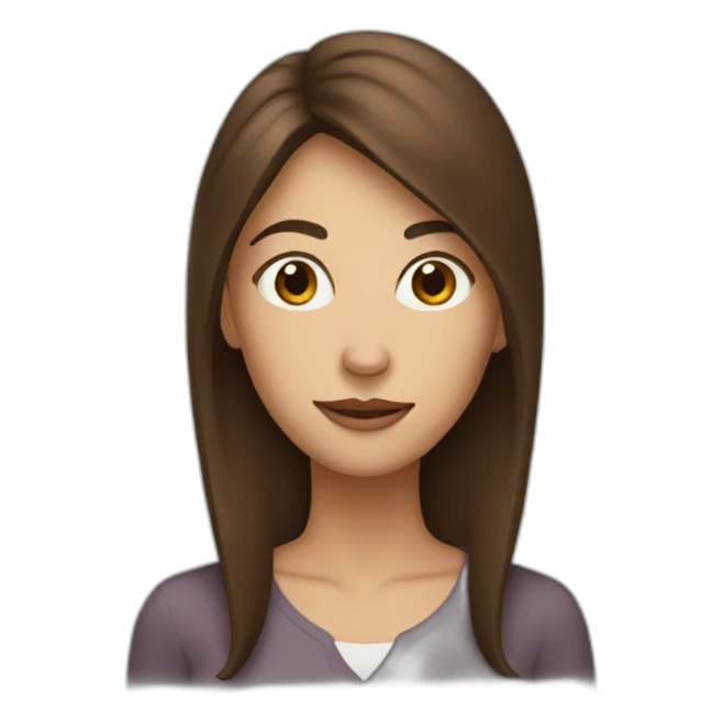 A woman with big nose and brown hair sticker