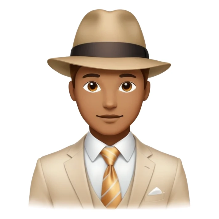 Glowing masculine energy with integrated fashion accessories like hat and tie, ethereal style inspiration, flowing aura sticker