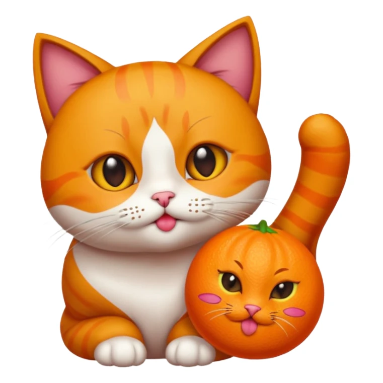 haz que un gato de color naranja esté lanzando un beso sticker